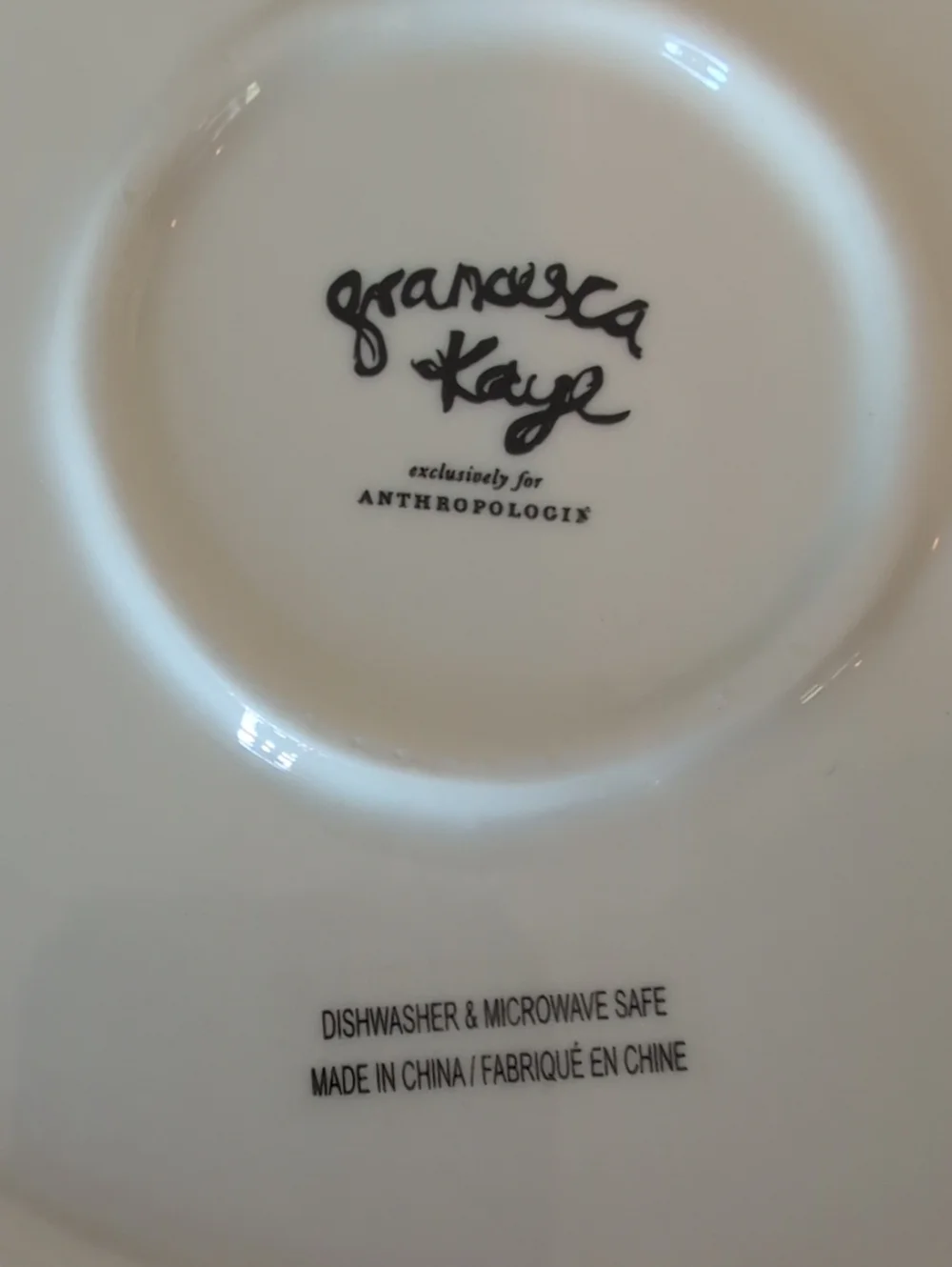 Anthropologie Francesca Kaye Hand Painted Stoneware Dessert Plate. 8.75